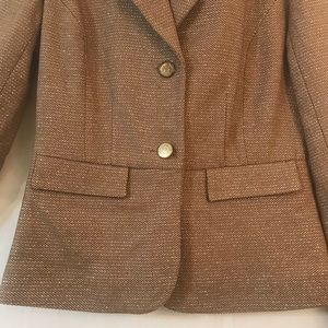 Old Navy Beige and Gold Fitted Blazer
